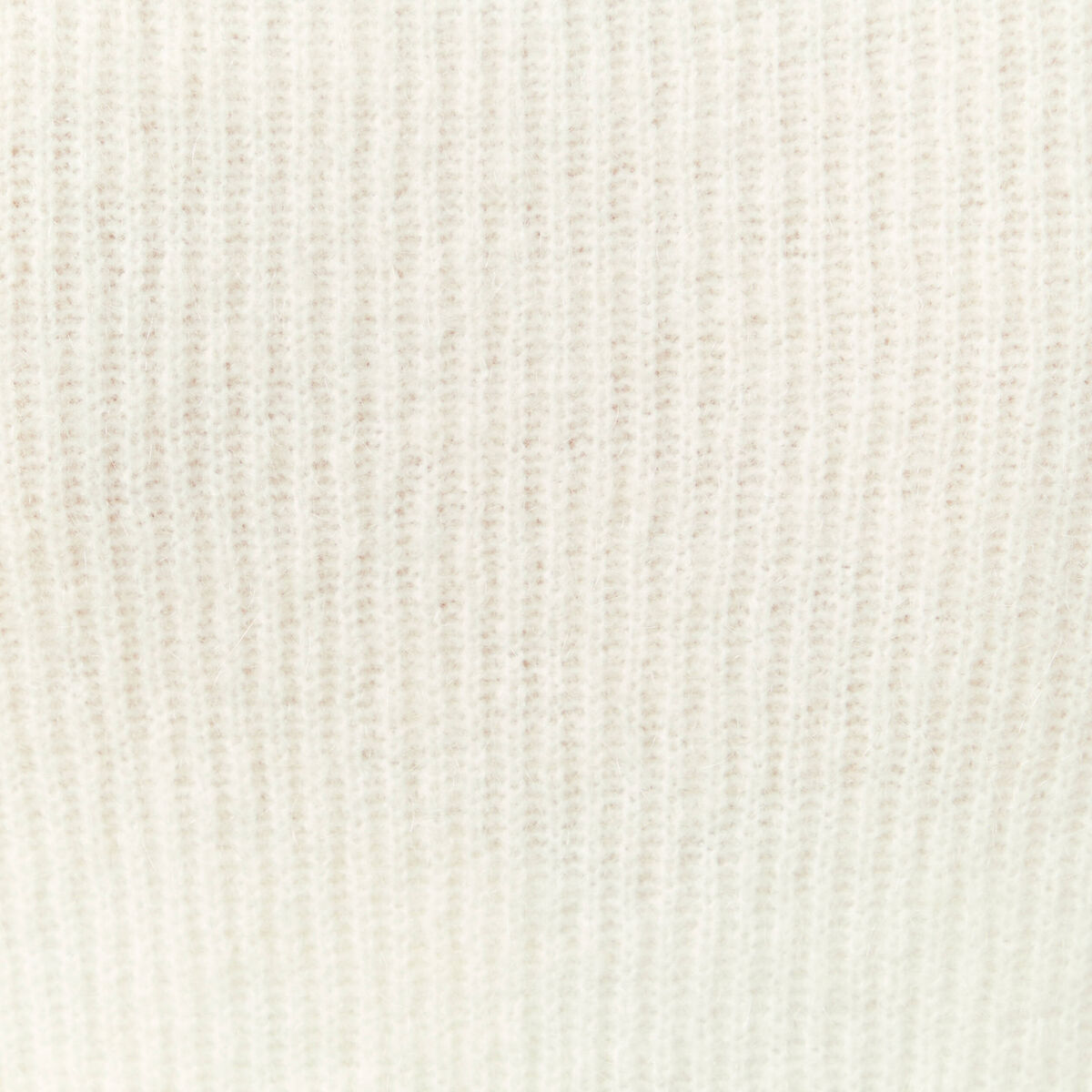 Pull col bateau manches longues ecru femme
