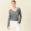 Pull éco-responsable bleu pétrole femme