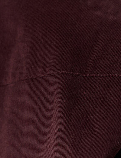 Chemise col classique manches longues bordeaux homme