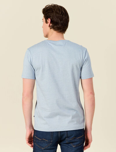 T-shirt manches courtes homme bleu gris homme