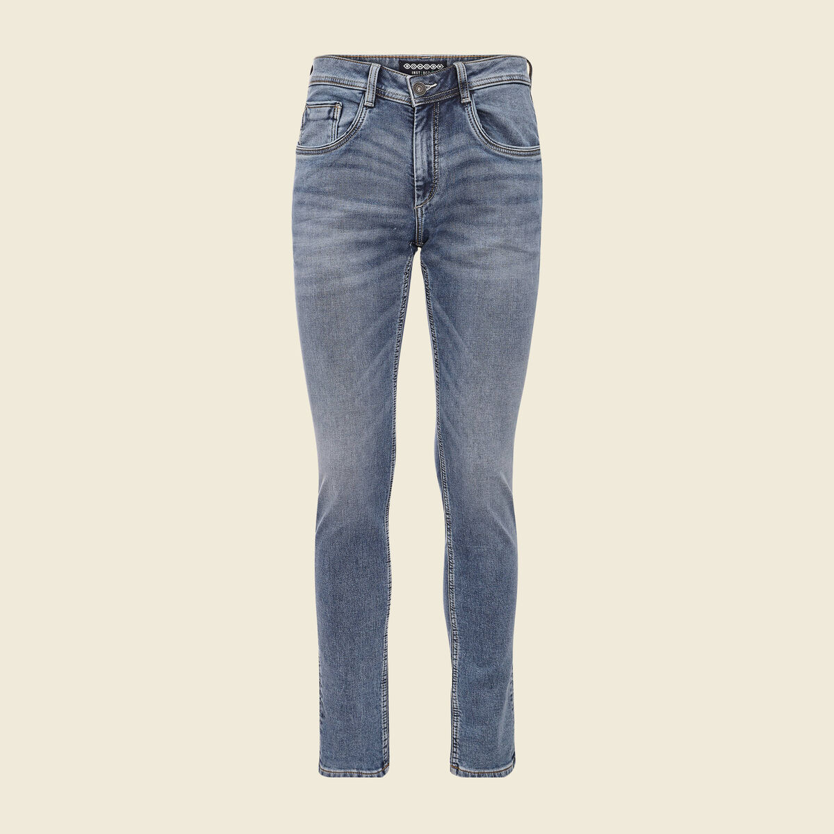 Jeans homme slim effet used denim double stone homme