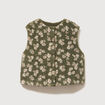 Gilet sans manches r&eacute;versible vert kaki femme