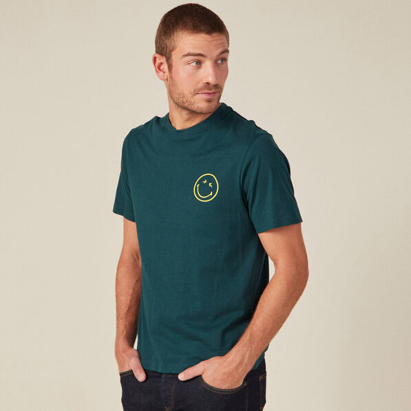 t shirt smileyworld bleu marine homme T-shirt SmileyWorld bleu marine homme