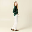 Chemise manches longues vert foncé femme