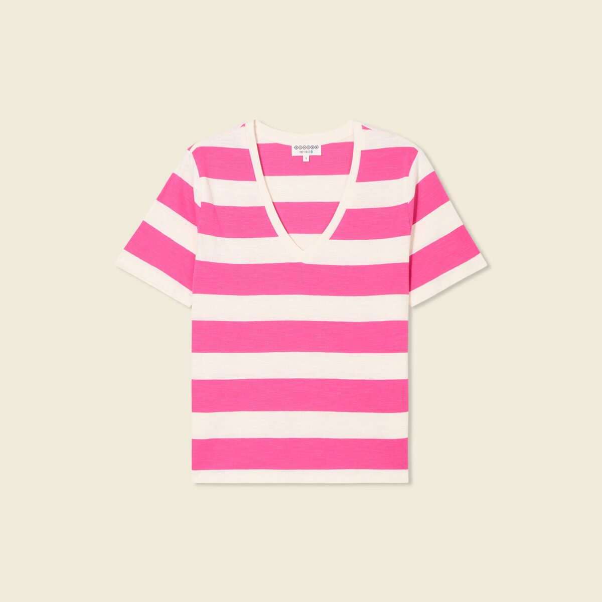 T-shirt manches courtes rose framboise femme