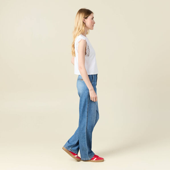 t shirt manches courtes blanc femme T-shirt manches courtes blanc femme