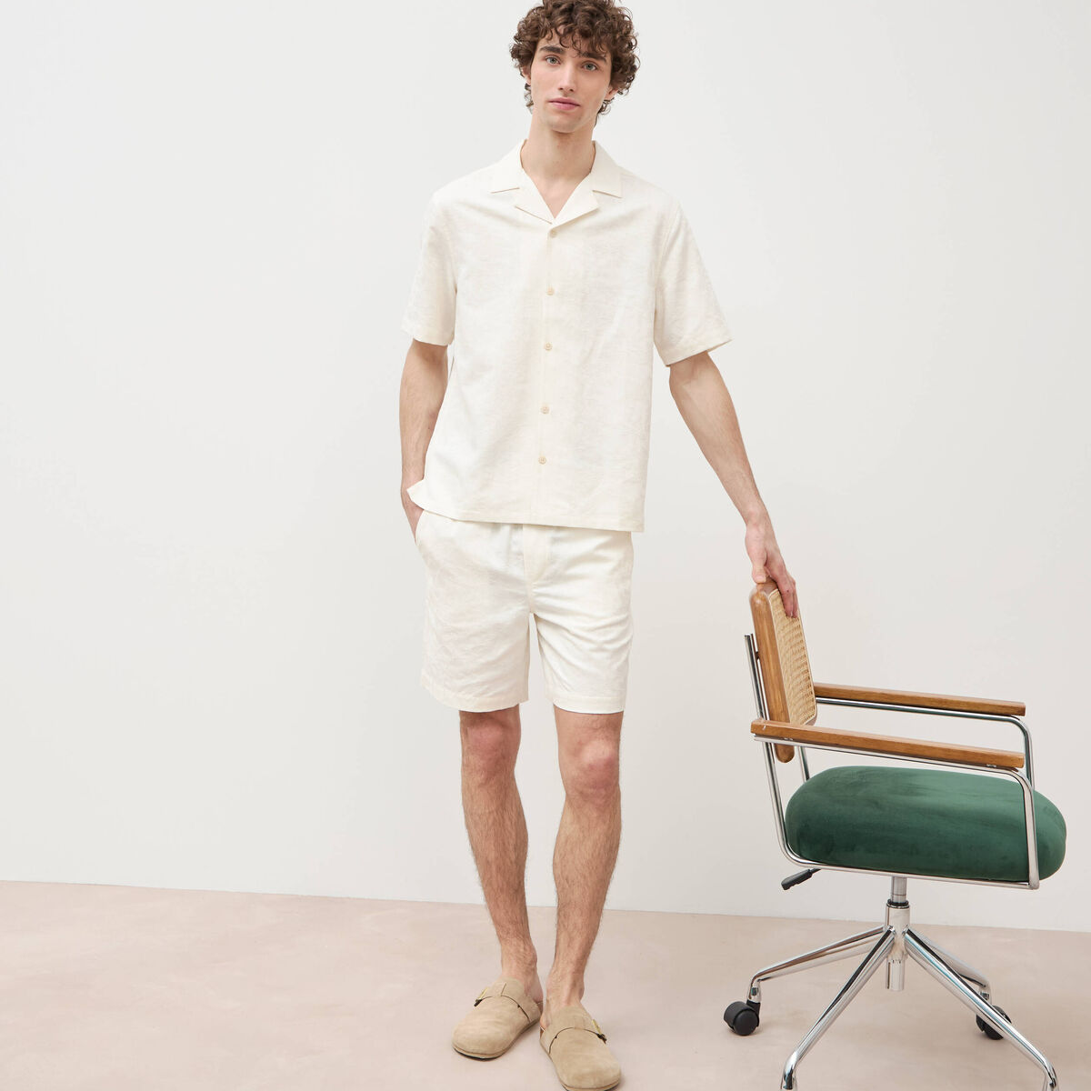 Bermuda ecru homme