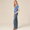 T-shirt manches courtes bleu femme