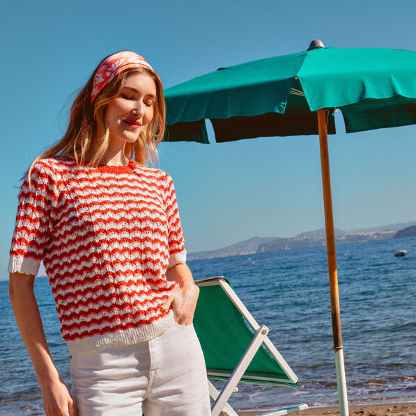 pull manches courtes rouge femme Pull manches courtes rouge femme