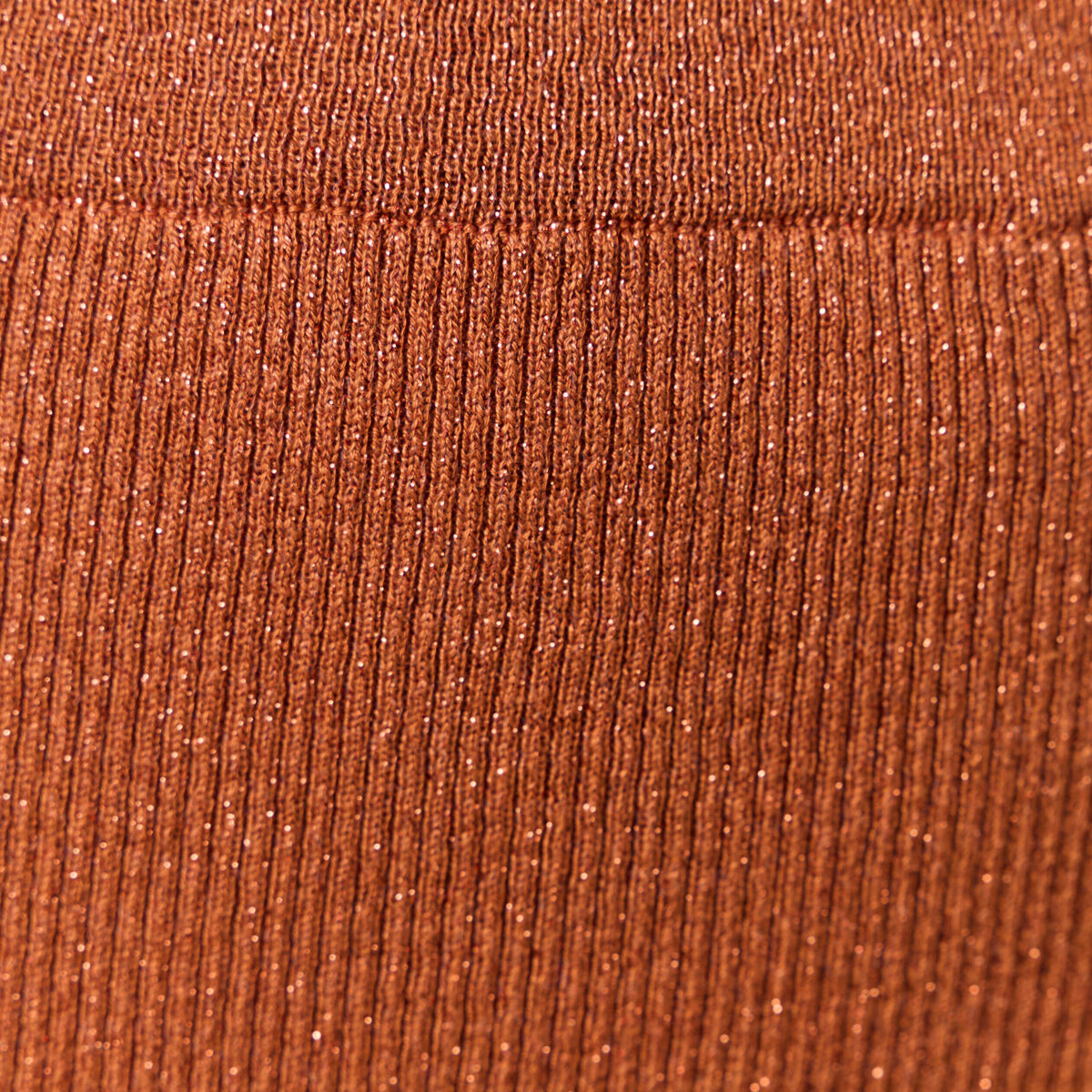 Jupe longue ajust&eacute;e en tricot orange fonc&eacute; femme
