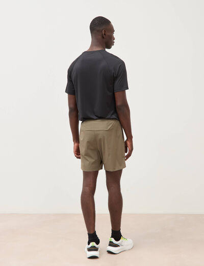 Short doubl&eacute; taupe homme