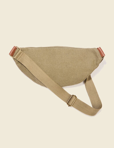 Sac banane taupe homme