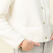 Gilet manches longues ecru femme