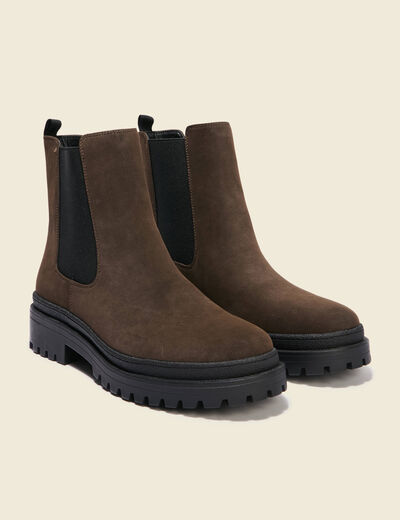 Bottines marron femme