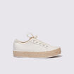 Espadrilles plates avec cordes ecru femme