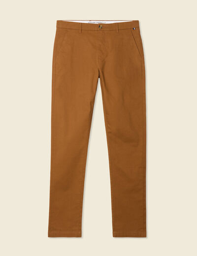 Pantalon slim Instinct chino marron homme