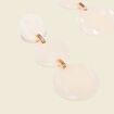 Boucles d'oreilles pendantes ecru femme