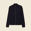 Gilet manches longues zippé bleu marine homme