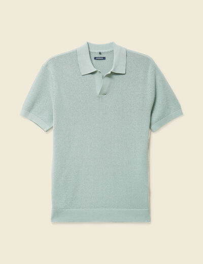 Polo manches courtes vert clair homme