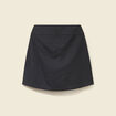 Jupe-short pliss&eacute;e gris femme