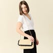 Sac tressé sable femme