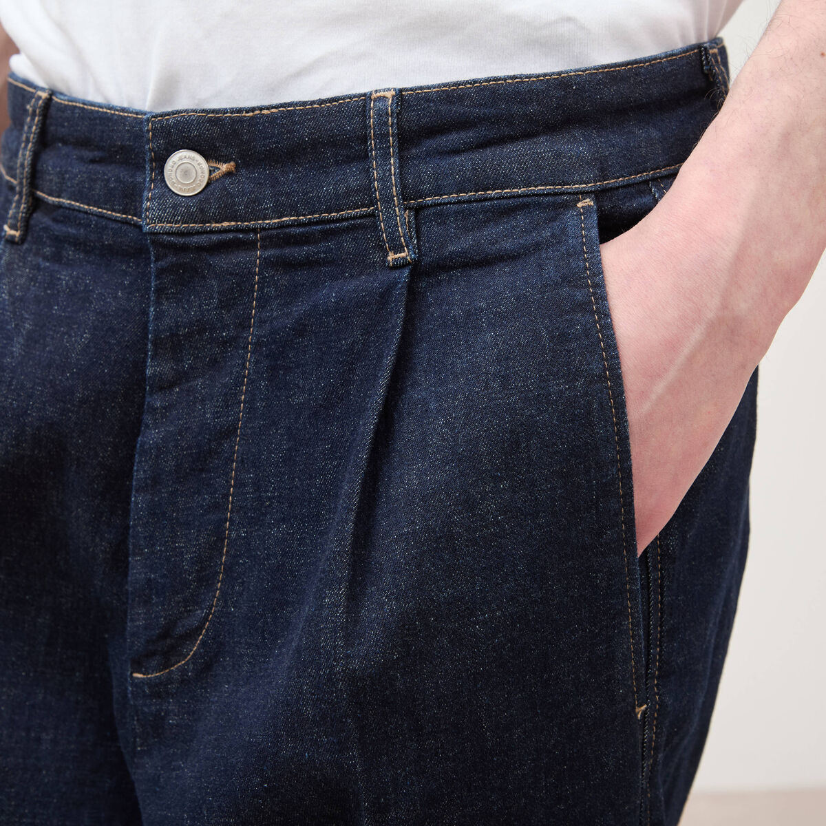 Jeans loose longueur 32 denim brut clean homme