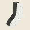 Lot 2 paires chaussettes ecru homme