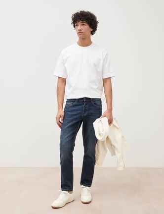 Jeans straight longueur 30 denim brut homme