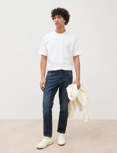 Jeans straight longueur 30 denim brut homme