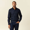 Chemise manches longues bleu marine homme