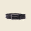 Ceinture tressée noir homme
