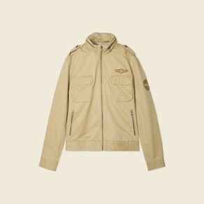blouson style biker zippe beige homme Blouson style biker zippé beige homme
