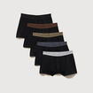 Lot de 5 boxers noir homme