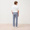 Pantalon straight longueur 32 ceinture bleu gris homme