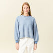 Sweat manches longues bleu clair femme