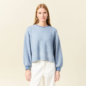 sweat manches longues bleu clair femme Sweat manches longues bleu clair femme