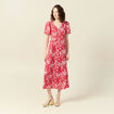 Robe longue éco-responsable rouge femme