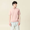 Polo manches courtes rose pastel homme
