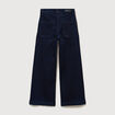 Jeans large taille haute denim brut rinse femme