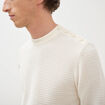 Pull col rond manches longues ecru homme