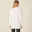 Pull long manches longues ecru femme