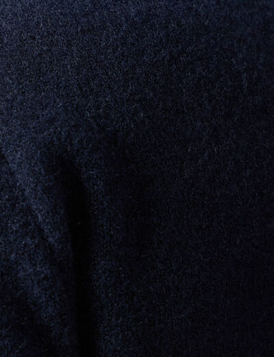 Pull col rond manches longues bleu marine homme