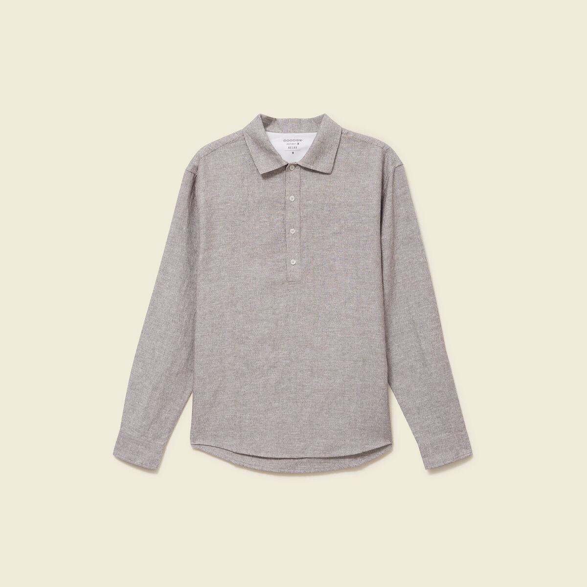 Col vareuse boyfriend manches longues marron fonc&eacute; homme