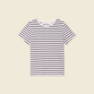 T-shirt cintr&eacute; col rond manches courtes ecru femme