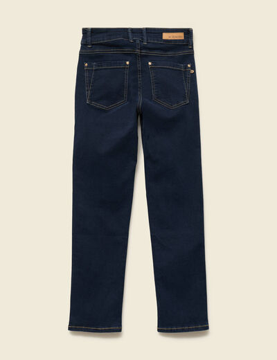 Jeans regular 7/8&egrave;me taille standard denim brut rinse femme