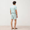 Maillot de bain avec broderie doubl&eacute; bleu gris homme