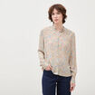 Chemise manches longues fluide bleu pastel femme
