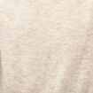 Gilet manches longues col rond creme femme