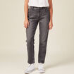 Jeans slim 7/8ème denim gris femme