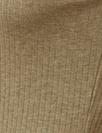 D&eacute;bardeur ajust&eacute; d&eacute;collet&eacute; sans manches vert kaki femme